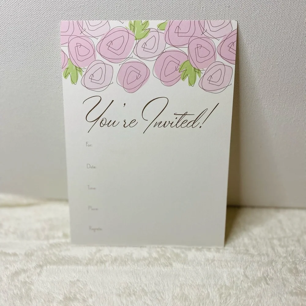 Party Invitations | You’re Invited roses 12 count Birthday Wedding Shower